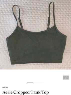 ISO aerie superchill cotton bra top in green